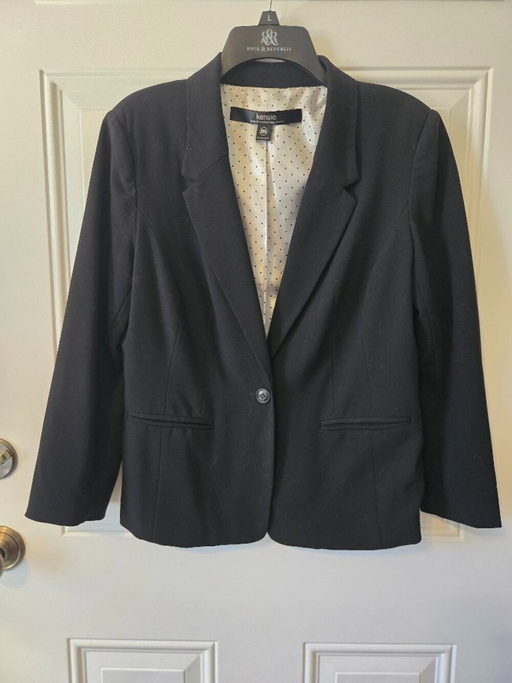 Kensie black 3/4 sleeve blazer